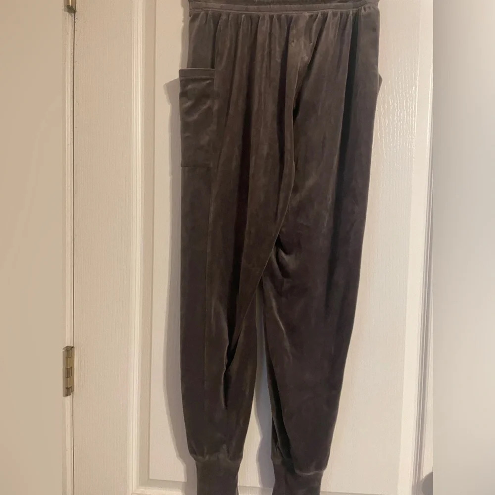 Offline by Aerie Gray Velvet Velour Joggers Sz XS‎ Pockets Soft Cozy - Picture 5 of 7